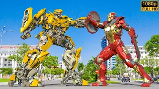 Bumblebee vs. Iron Man: The Great War Between Two Autobot Warriors | Movie Clip HD