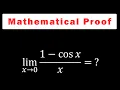 Proof of the Limit 1-cosx x as x approaches 0