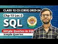 Chapter 13 Simple Queries in SQL Simple Queries Class 12 Computer Science