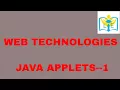 INTRODUCTION TO JAVA APPLETS - 1 HTML