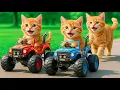 Lagu Kittens Drive Fire Monster Trucks 🚓 on a Revenge Mission to Rescue Mama Cat from a Bully💥🐱