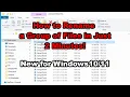 Rename Multiple Files or Sequence Files in 2 mins No Softwares No CMD