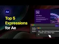 Easy animation - TOP 5 Useful Expressions for After Effects tutorial