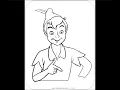 Disneyclips Peter Pan His One Fingers Hip Hands Coloring Pages