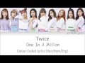 Download Lagu TWICE 트와이스 - One In A Million Colour Codeds Han/Rom/Eng