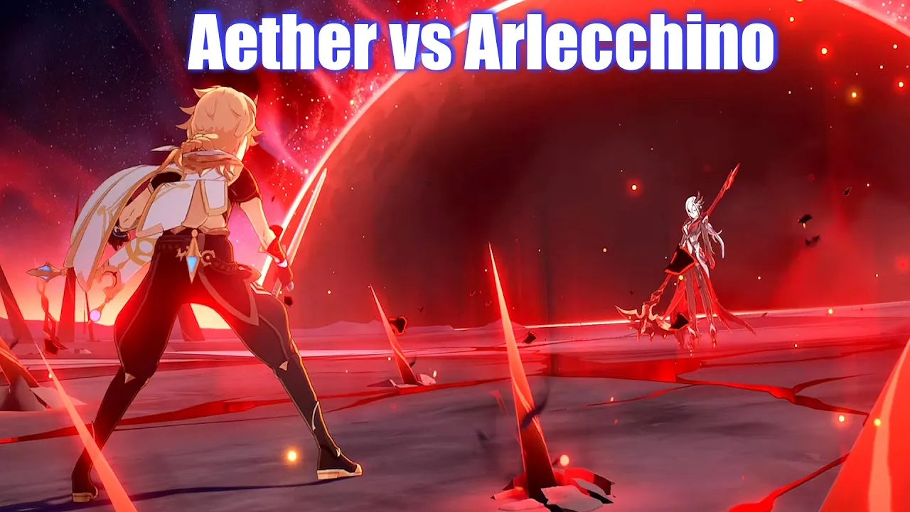 Genshin Impact - Arlecchino Boss Fight (Aether vs Arlecchino)