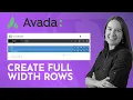 WordPress Tutorial Create full width rows and fixed width rows easily in Avada Builder