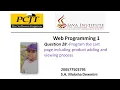 eShop Web Application Development 28 1st year Semester 01 Java Institute