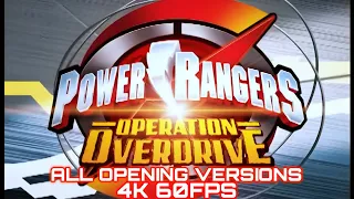 power rangers operation overdrive all opening versions 4k 60fps 