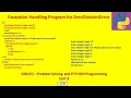 Python Exceptions its types Program for single exception with Demos GE8151-PSPP Tamil 58