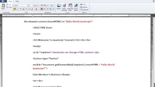 HOW TO CHANGE HTML CONTENT JAVASCRIPT DEMO