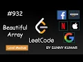 Beautiful Array Maths 932 LeetCode LeetCode Explore Day 28