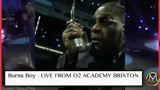 burna boy live virtual concert performance 2020 live from o2 academy brixton