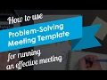 How to Use Product Problem-Solving Meeting Template