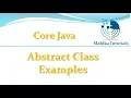 Core Java 53 - Abstract Class Examples