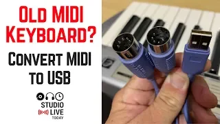 how to connect older midi keyboards to usb midi to usb cable 
