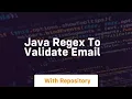 java regex to validate email