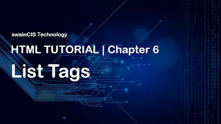 HTML Tutorial chapter 6 Lists