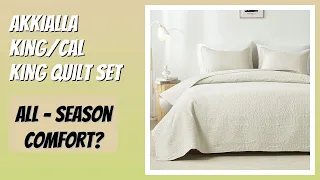 REVIEW 2026 akkialla King Quilt Set Features