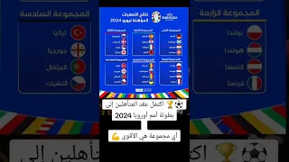 واخيرا اكتملت منتخبات يورو 2024 برايكم اي مجموعه هي الاقوى 