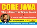 What is Property or Variable in Java Part 8 Core Java Tutorial Mr Ramachandra