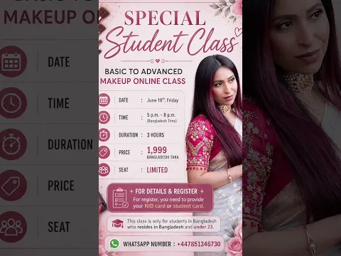 Special budget friendly makeup class for Students! (Check cmnts)