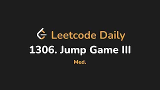 1306 Jump Game III Leetcode Daily - Python