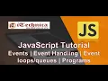 15 JavaScript Tutorials Events Event Handlers Event Programming Examples