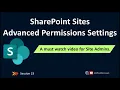 Advanced Permission Settings in SharePoint SharePoint Online Training