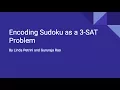 Encoding Sudoku as a 3-SAT problem