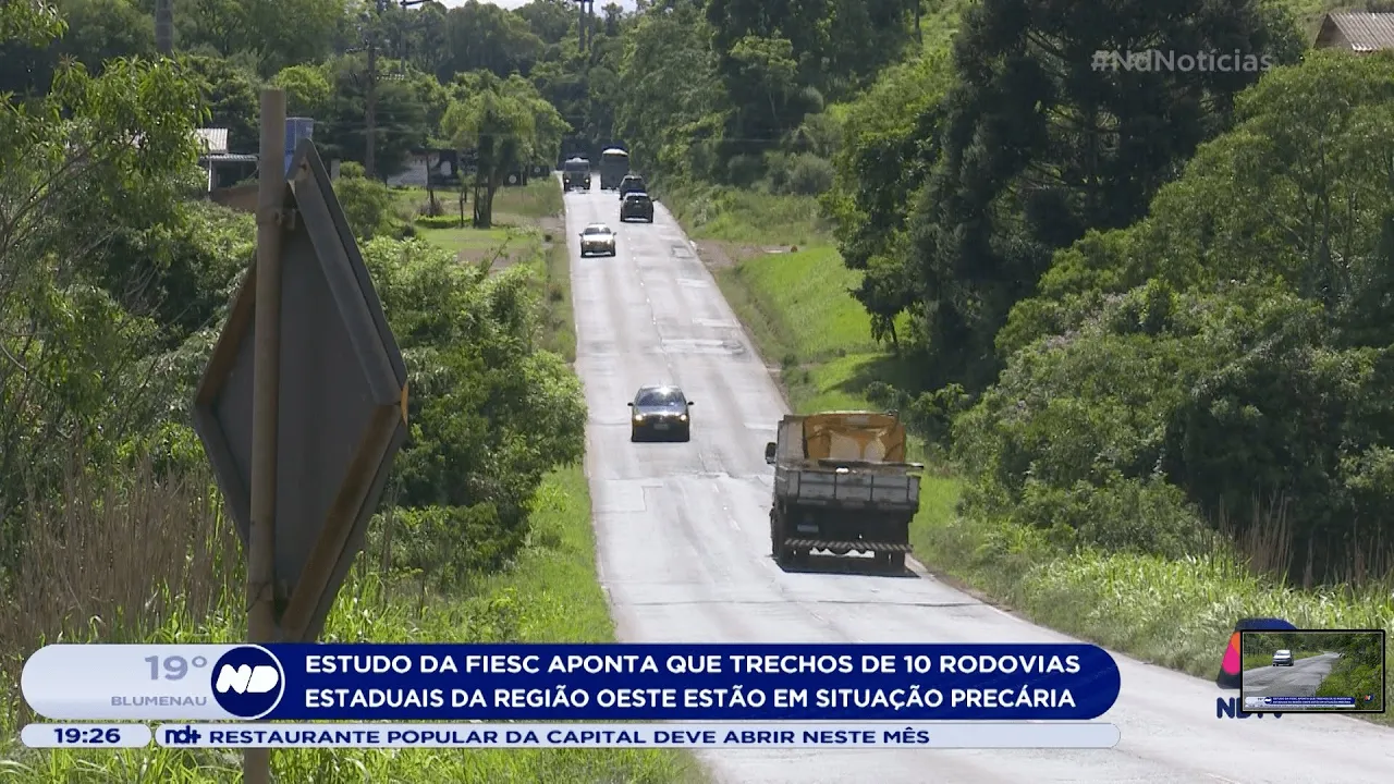 Dez rodovias estaduais se encontram em situação precária