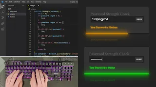 ASMR Programming - Password Strength Checker using Html CSS JavaScript