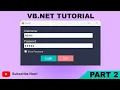 VB Net Tutorial - How to create login form Admin and normal user with Mysql Database Part 2