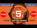 HTML Forms input type checkbox tutorial part 10 ACHIN CLASSES