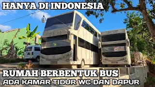 Viral..! Hanya Di Indonesia Rumah Berbentuk Bus Ada Kamar Tidur Wc Dan Dapur Lagi Viral Di Indonesia