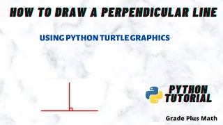 How to draw a perpendicular line using turtle graphics in python