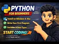 Python Tutorial for Beginners Install Python Basics GitHub Notes Included