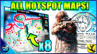 ALL 8 HOTSPOT MAPS Medved Taiga Guide 2024 - theHunter Call of the Wild