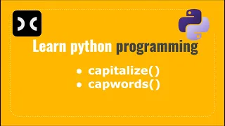 Learn Python Programming HackerRank capitalize capwords string