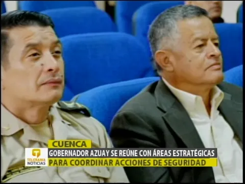 Gobernador Azuay se reúne con áreas estraégicas para coordinar acciones de seguridad