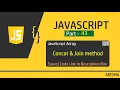 JavaScript Array Concat and Join Method Tutorial For Beginners in Hindi Adisma