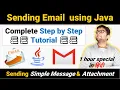 Java Email Tutorial Sending Attachment Sending Text Java Mail Tutorial in one HINDI
