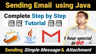 Java Email Tutorial Sending Attachment Sending Text Java Mail Tutorial in one HINDI
