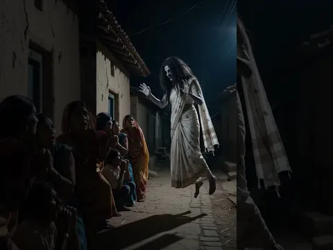 गांव मे चुड़ैल का आतंक पुलिस ने उसे भगाया / #aivideo #ghost #horror #ai #aishorts #viral #shorts