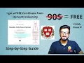 How I got a FREE Certificate from Harvard University Step-by-Step Guide Free Online Courses