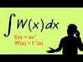 integral of the lambert w function