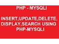 php mysqli insert update delete display and search operation