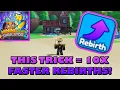 THIS TRICK HELPS YOU REBIRTH 10X FASTER - Roblox Mining Simulator 2