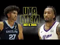 Memphis Grizzlies vs Utah Jazz Full Game Highlights - July 6 2026 NBA Summer League