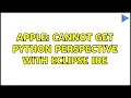 Apple Cannot get Python perspective with Eclipse IDE